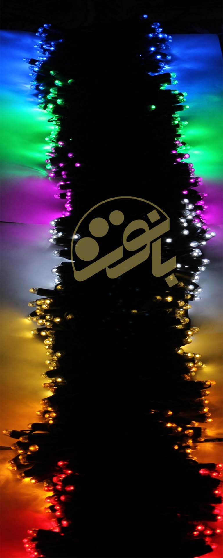 تولید ریسه ال ای دی سوزنی ضد آب ضمات دار در انواع رنگ نور ، رنگ سیم و متراژ با 2 سال گارانتی