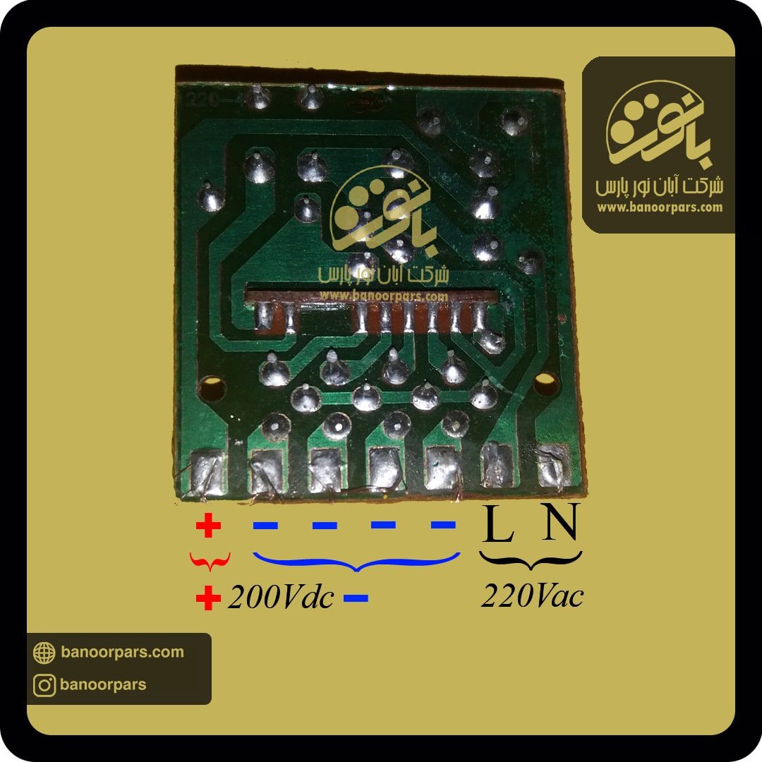 ترتیب پایه های برد کنترلر ، درایور ، ریموت ویا pcb ریسه ال ای دی سوزنی