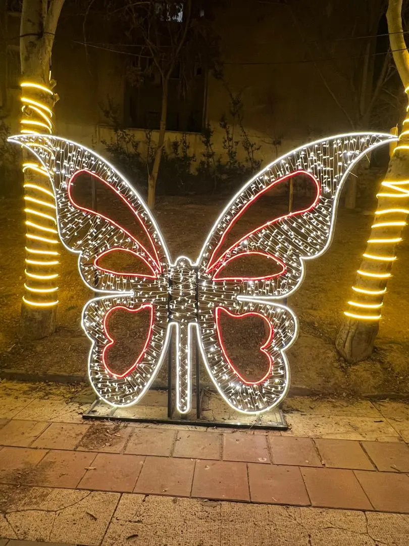 نصب شده المان نوری پروانه در پارک نوری تهران